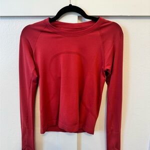 Lululemon Red Long Sleeve Top